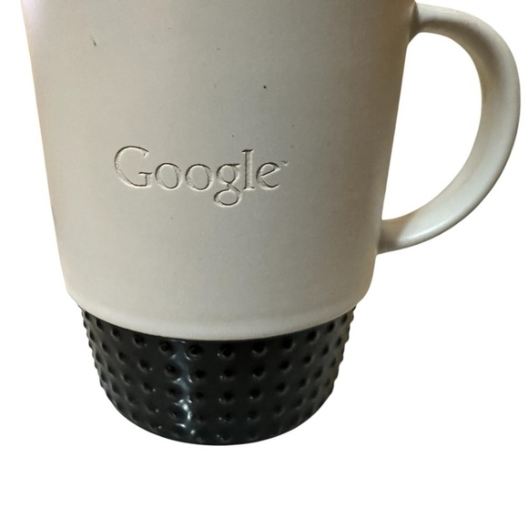 Google White and Black Ceramic Mug - RARE - Picture 1 of 9